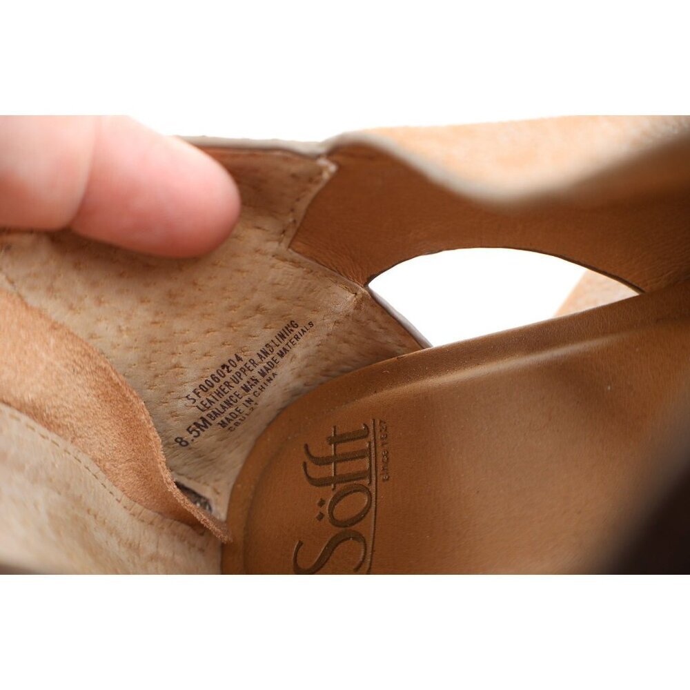 Sofft Metallic Taupe Cross‑Front Slingback Sandals - Picture 12 of 13
